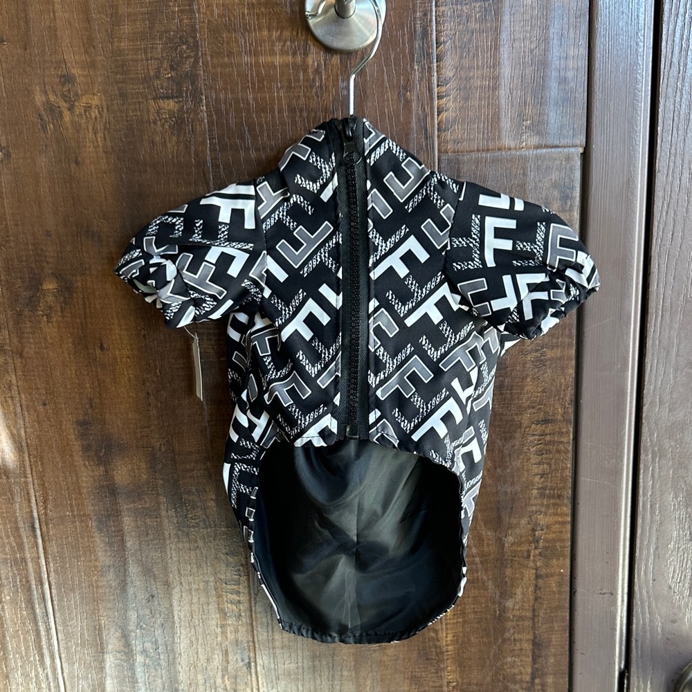 Stylish Black and White Dog Jacket